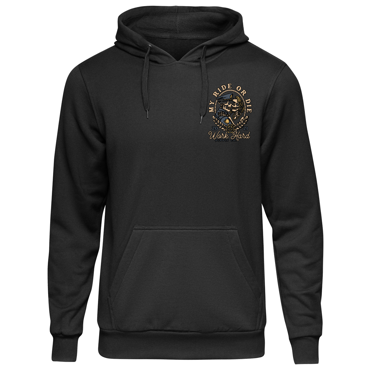 My Ride Or Die LEO Hoodie-Work Hard Supply Co.