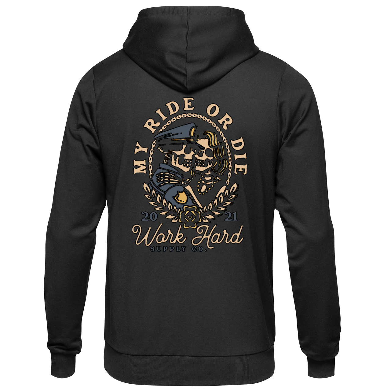 My Ride Or Die LEO Hoodie-Work Hard Supply Co.
