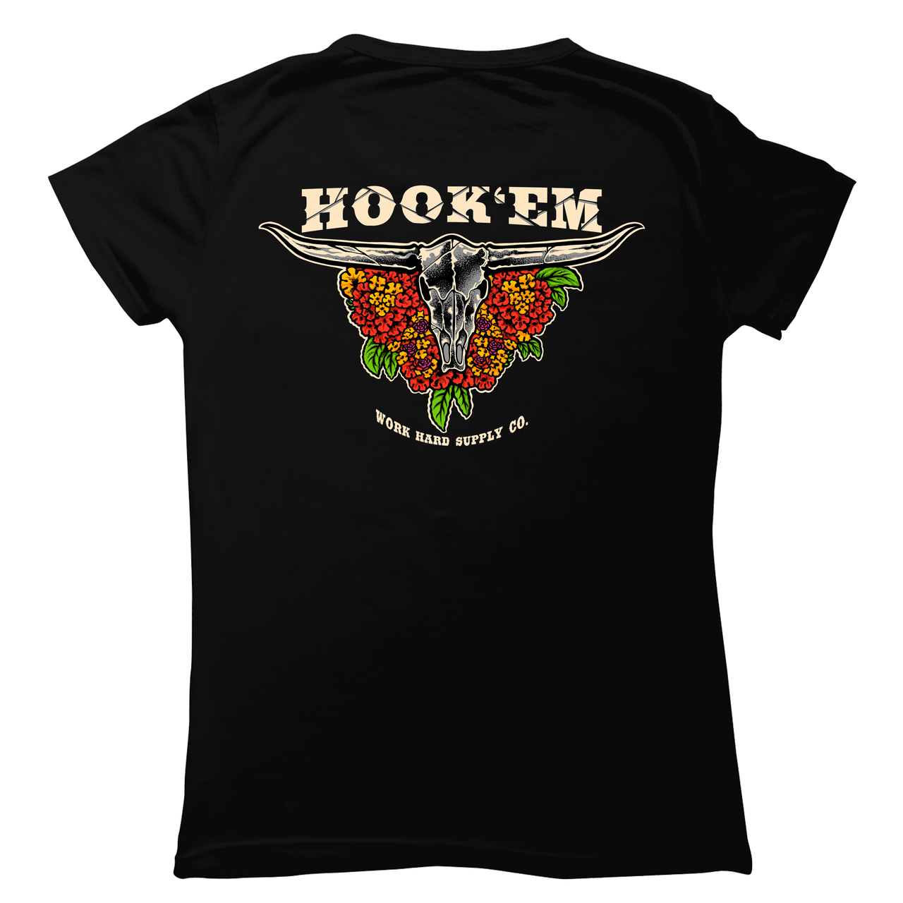 Hook'Em-Work Hard Supply Co. Womens Tee