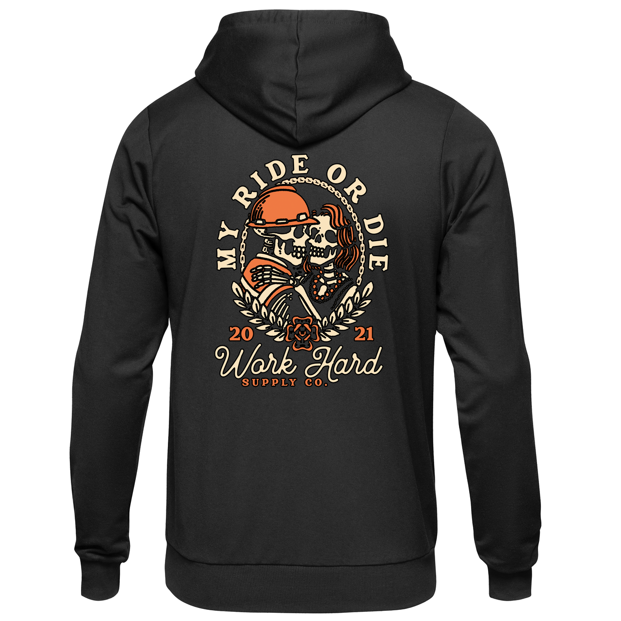 My Ride Or Die Hoodie-Work Hard Supply Co.