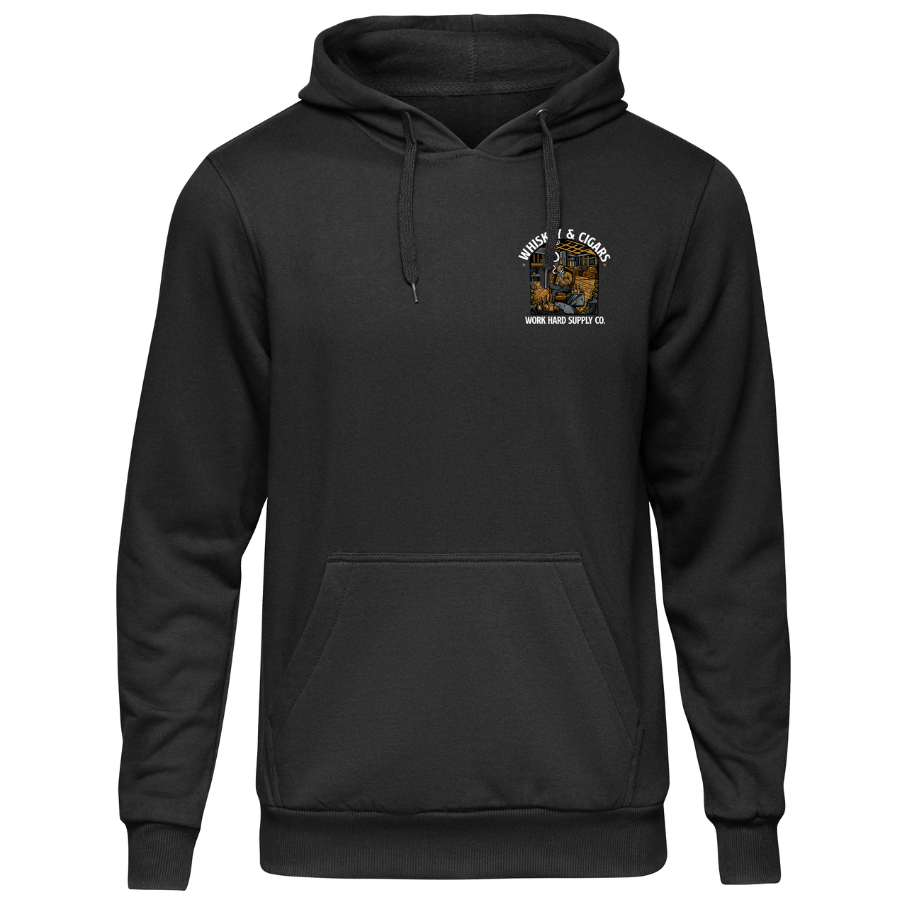 Cigars & Whiskey Hoodie-Work Hard Supply Co.